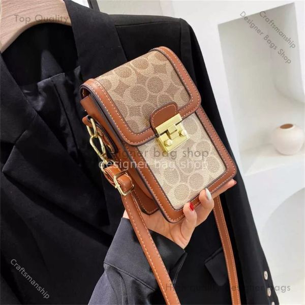 Bolsa de designer sacola bolsas populares para mulheres nova edição coreana moda contraste cor telefone ins versátil estilo ocidental modelo de bolsa crossbody feminina