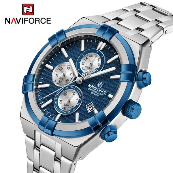 NaviForce Men's Watches inossidabile in acciaio in acciaio di moda orologi da polso calendario maschile calibro relogio mascolino 2023