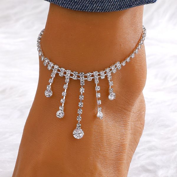 Tornozinhos novas jóias para os pés Sier Tornillet Chain for Women Girl Bracelets Fashion Wholesale Drop Delivery Dhacb