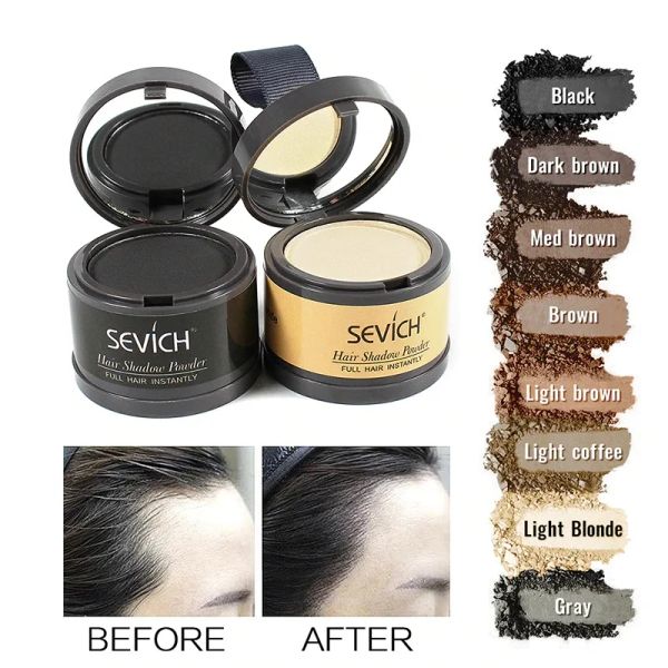 Farbe Wasserdicht Haaransatz Pulver Schwarz Braun Haaransatz Schatten Pulver Make-Up Haar Concealer Natürliche Abdeckung Unisex Haarausfall Produkt