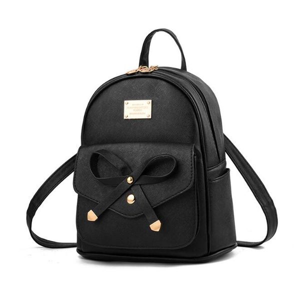 Nova moda feminina meninas bolsa de ombro alta qualidade sólida estudantes saco casual bonito mochila adolescente meninas pacote pu