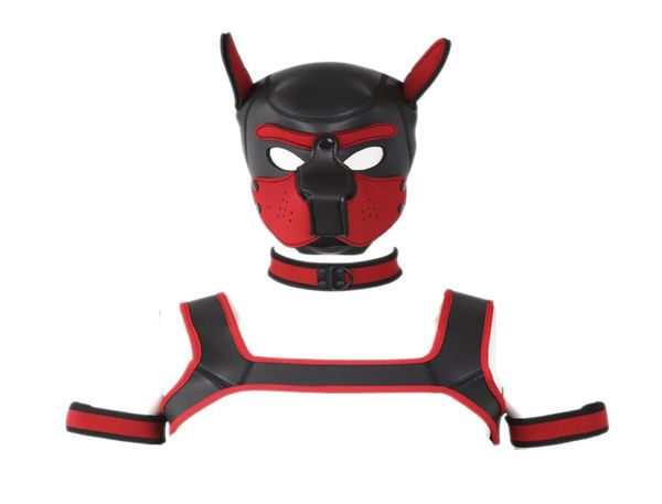 Welpen Spielen Hund Haube Maske Bdsm Bondage Restraint Brust Harness Strap Erwachsene Spiele Slave Pup Rolle Sex Spielzeug Für Paar8339777