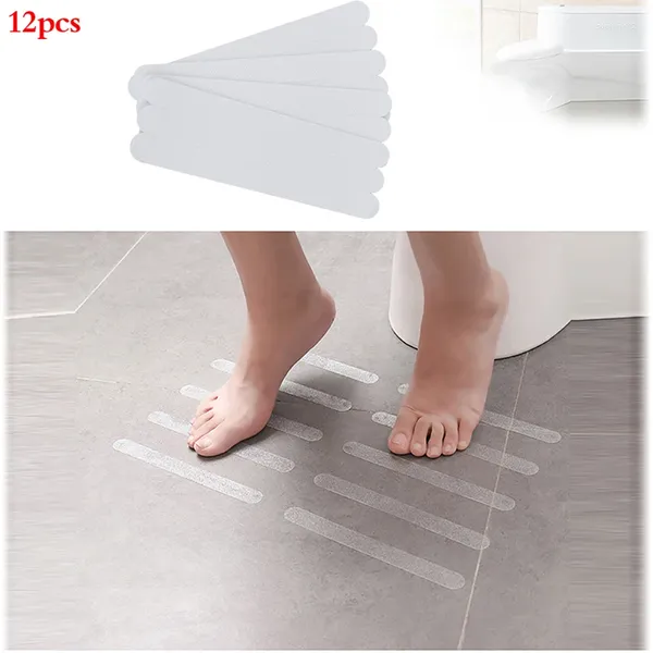 Banyo Paspasları 12 PCS Merdiven Step Slip Anti-Slip Lastik Banyo Küvet Duş Şeridi 2x20cm