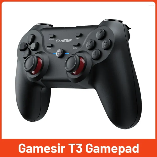 Controladores de jogo Gamesir T3 Wireless Gamepad Controller Adequado para PC / NS / Celular / TV Windows 7 10 11 Botão Linear Vibração Dinâmica