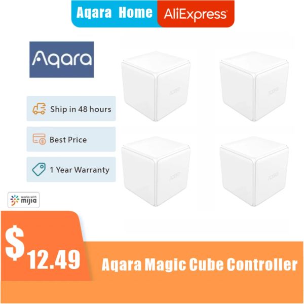 Controle original aqara magic cube controlador versão zigbee controlado por seis ações para dispositivo doméstico xiaomi funciona com aplicativo de casa inteligente