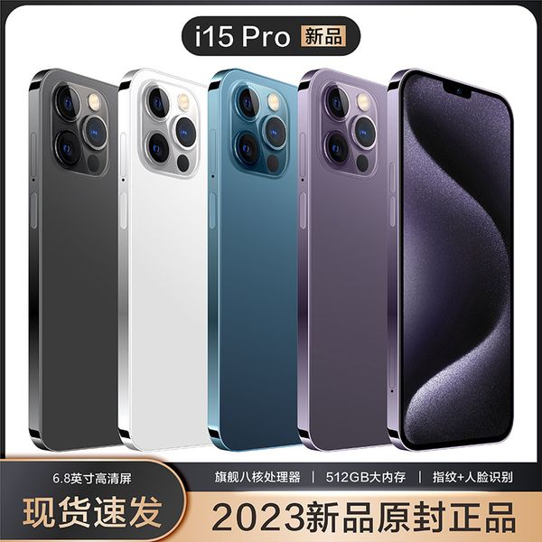 Smartphone i15 ProMax Lingdong Island autêntico de 6,8 polegadas com tela grande e rede completa 5G do fabricante original
