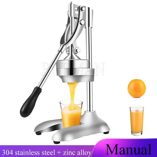 Espremedor manual comercial, prensa manual, aço inoxidável, extrator de frutas cítricas, romã, laranja, limão, espremedor de frutas