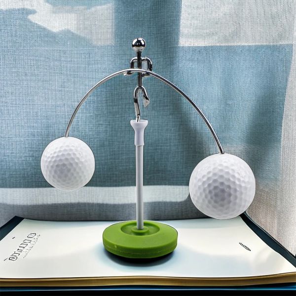 Aiuta CRESTGOLF Pallina da golf Giocattolo per l'equilibrio Sollevatore di pesi Regalo per amante del golf Decorazioni per la casa Decorazione da scrivania Giocattolo Regalo di Natale