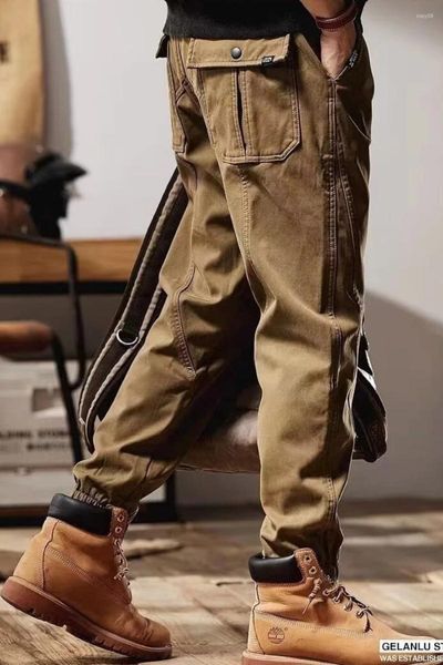 Pantaloni da uomo Abbigliamento da lavoro retrò americano Casual sciolto e alla moda Versatile Personalizzato Alla moda