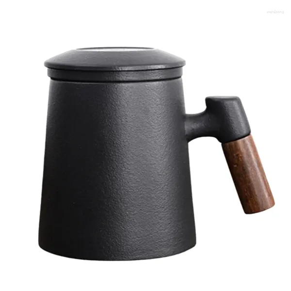 Canecas Caneca Cerâmica Chá Separação de Água Bolha Copo Home Belt Handle Filtro Vazamento com Tampa Drinkware Tipo Substituição