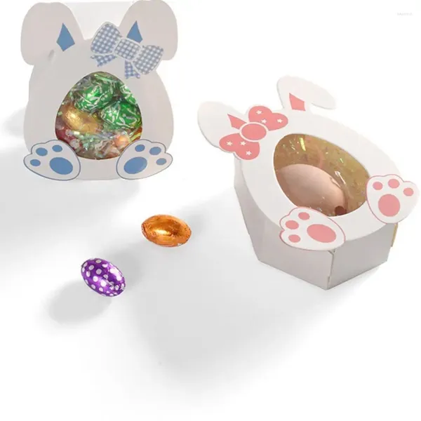 Confezione regalo Scatole per caramelle per orecchie in carta da 10 pezzi Pratiche buste per biscotti rosa/blu Scatole per bomboniere decorative Baby Shower