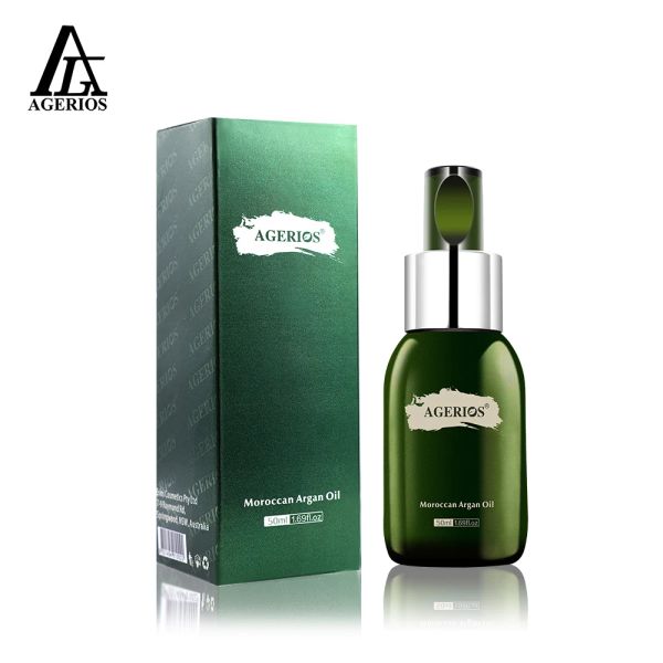 Trattamenti AGerios Olio di Argan marocchino professionale 100% naturale idratante per capelli Vitamina E per donne uomini 100ML Trasporto di goccia all'ingrosso