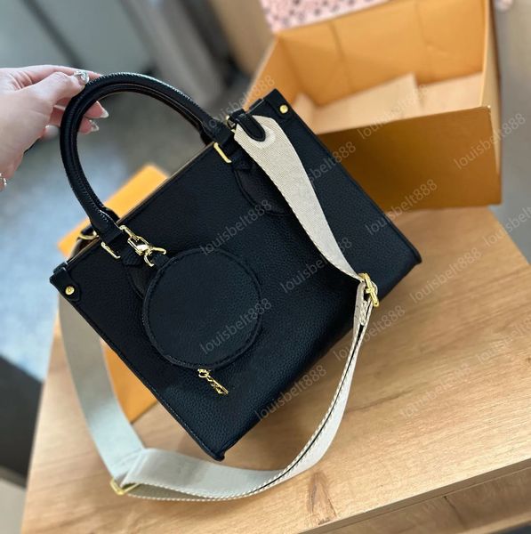 Novo 2024 moda marca de luxo clássico de alta qualidade feminina designer saco fim de semana primavera e verão sacola com moeda redonda carteira bolsa bolsa de ombro