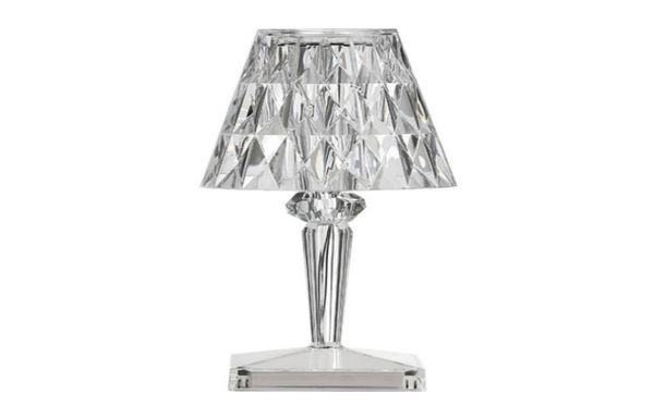 Italienisches Design, Acryl-Kartell-Akku-Tischlampe, aufladbar, LED-Nachtlicht, Touch-USB, brillante Blumenlampen, Raumdekoration 4138056