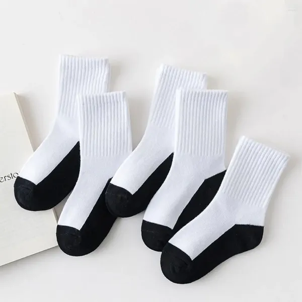 Männer Socken 1 Paar Absorbieren Schweiß Kinder Weiß Grau Schwarz Sohle Baby Strumpfwaren Sport Einfarbig Tuch Zubehör Herbst