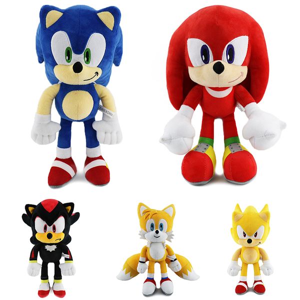 Fábrica de atacado 5 estilos 30cm sonic hedgehog brinquedo de pelúcia filme de animação em torno de bonecas presente favorito das crianças