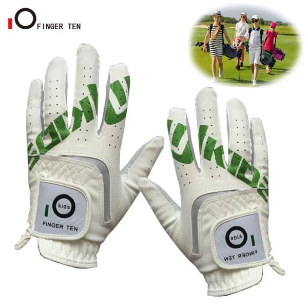 Eldiven 2 PC/1 Çift Sentetik Deri Pad Çocuk Golf Eldiveni Gençlik Sol Sağ El Çifti Sonbahar Sıcak Boyut S M L XL