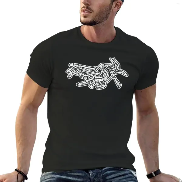 Herren Tank Tops Motorrad KLR650 Kalligraphie KLR 650 Enduro Dual Sport Off Road T-Shirt Lustiges T-Shirt Übergroße Männer