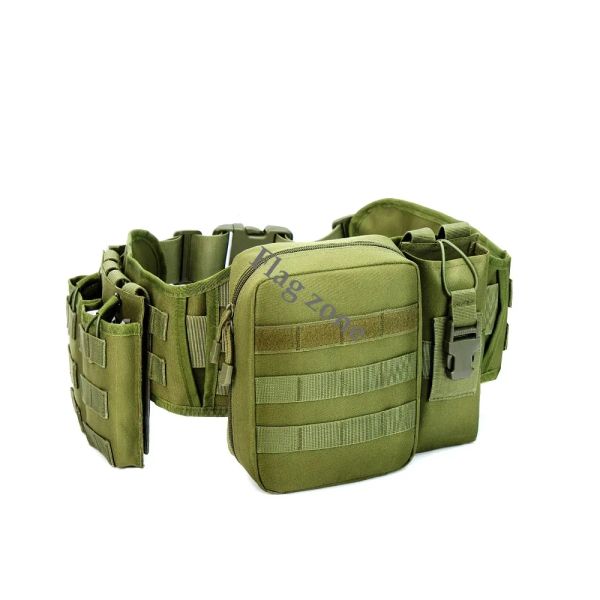 Taschen Multifunktions Molle Tactical Battle Belt Bags Sets Militärpatrouillen gepolsterte Taillengürtel -Werkzeuge Utilitätstaschen CS Schießen Jagdausrüstung