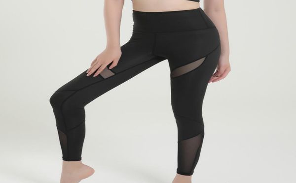 Legging -Border Hot Europeu e Americano Calças de Yoga Malha Costura Calças Esportivas Apertadas Calças de Treino Stretch Body Shaping Leggings4454905