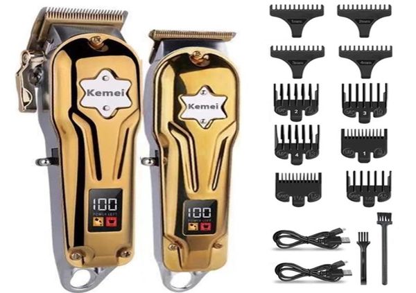 Epacket KEMEI профессиональная машинка для стрижки волос KM2011 цельнометаллический набор для парикмахерской для мужчин электрическая борода перезаряжаемая 226w3353063