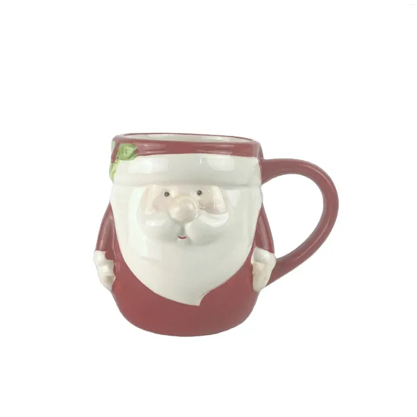 Copos de vinho cerâmica 3d copos de café de natal promocional santa boneco de neve caneca porcelana copo vermelho