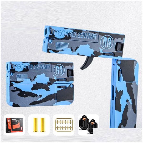 Arma brinquedos lifecard dobrável brinquedo pistola cartão com modelo de tiro de liga macia para adts meninos crianças presentes entrega gota Dhxos-01