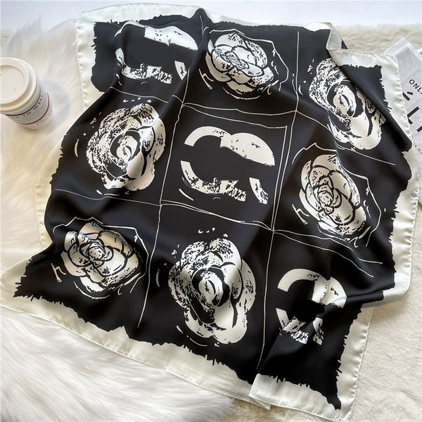 20 estilos de luxo primavera verão lenços de seda designer de moda feminino festa de aniversário presente lenços de tecido de alto sentido bandana impressa lenço de carta
