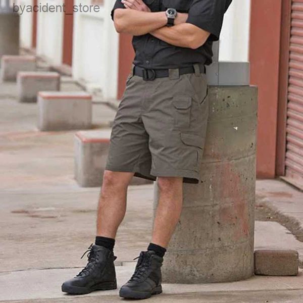 Männer Shorts Militär Sommer Schnell Trocknend Cargo-Shorts Männer Kampf Wasserdichte Outwear Multi-tasche Taktische Armee Shorts Männlich L240320