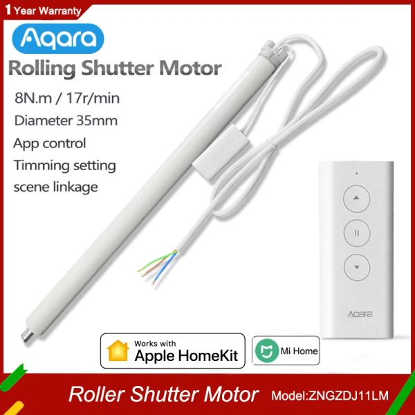 Controle aqara motor de persiana rolante zigbee mi home app controle remoto configuração de temporização inteligente motor de cortina de rolo inteligente homekit