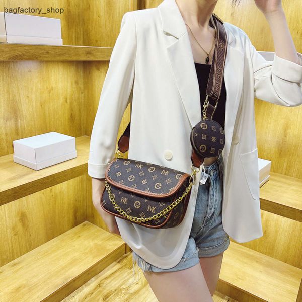 Aktionsmarke Designer 50 % Rabatt Damenhandtaschen Hohe Produkttasche Modische Schulterkette Farbe Trendy