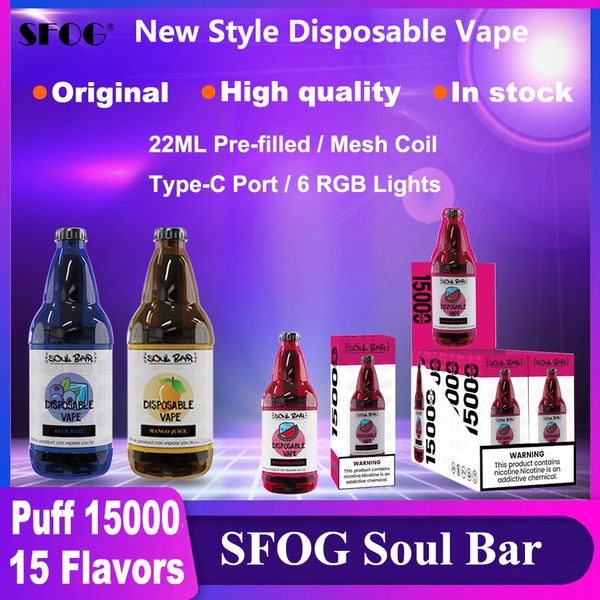 SFOG New Original Puff 15000 Einweg Vape Soul Bar 15000 Puf