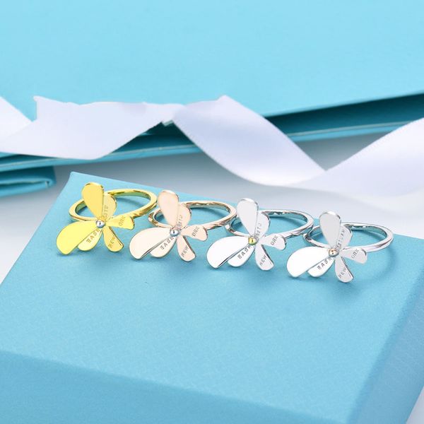 Tiffancy Ring Schmetterlingsring-Design: Ideales Weihnachtsgeschenk für Paare, personalisierter Stil, gefertigt aus 18-karätigem Edelstahl