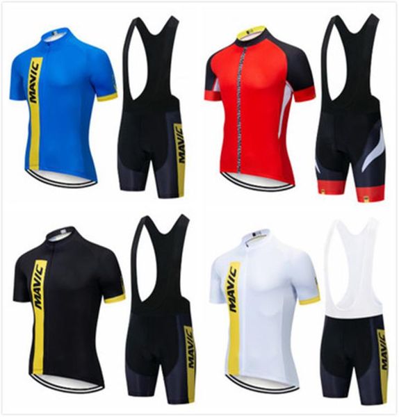 Equipacion Ciclismo New Mavic Maglia a maniche corte con bretelle da ciclismo Tuta da bicicletta Uomo Donna Traspirante Abbigliamento da esterno Poliestere Q7711737