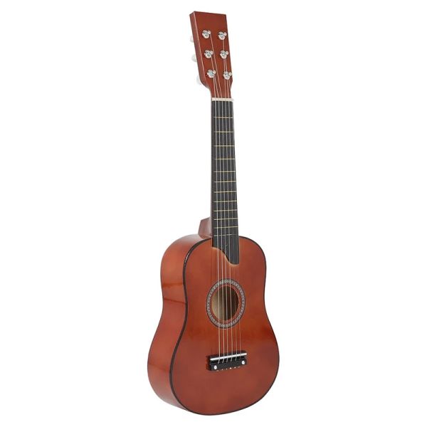 Gitar 25inch mini küçük gitar Basswood 6 dizeleri yeni başlayan çocuklar için pick dizeleri ile akustik gitar çocuklar hediye