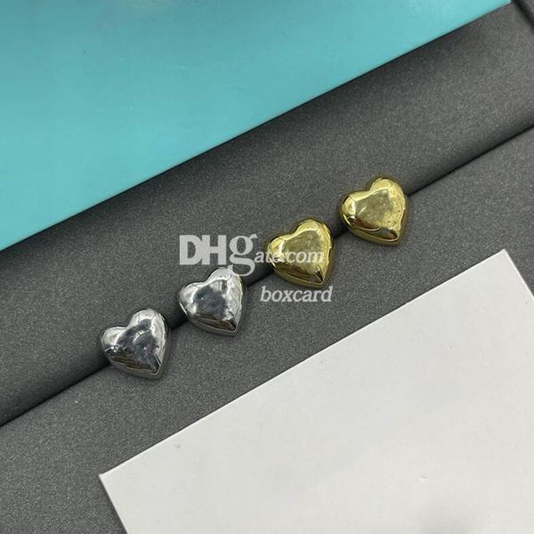 Adorável pequeno coração brincos encantos estilo doce simples studs designer brincos banhados a ouro para meninas