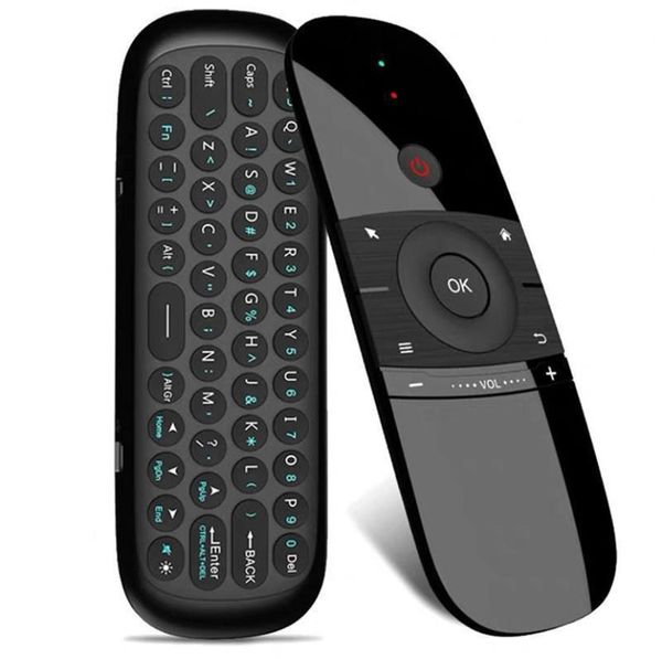 W1 24g air mouse teclado sem fio controle remoto infravermelho aprendizagem 6 eixos receptor de sentido de movimento para caixa de tv pc5573390