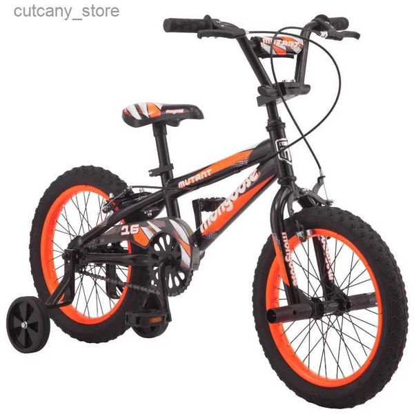 Biciclette cavalcabili Mongoose 16 Mutant Kids BMX Bike Età 3-5 Nero Arancione bicyc bici da strada bici da strada in carbonio bici da corsa L240319