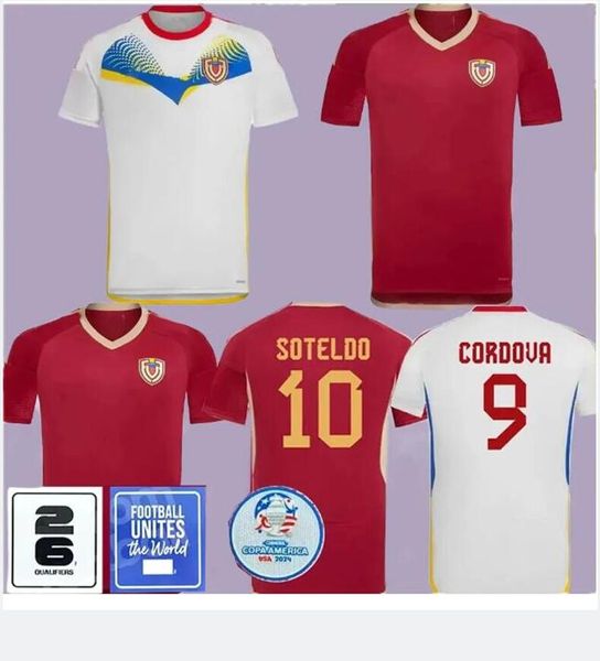 2024 2025 Venezuela Soccer Jerseys Seleção Nacional Soteldo Sosa Rincon Cordova Bello Ja.Martinez Rondon Osorio Machis 24 25 Camisa de futebol Copa America Men Kit Kit Kit Kit Kit Kit Kit Kit Kit Kit