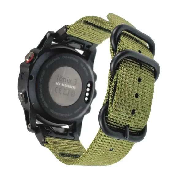 Orologi Fenix 6X Cinturino in acciaio inossidabile Metallo Quick Fit 26mm/22mm Cinturino in nylon NATO per Garmin Fenix 5/6X/Fenix 5X/Fenix 3