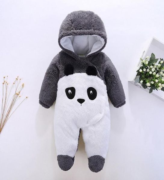 Novo outono inverno roupas de bebê recém-nascido macacão infantil algodão grosso macacão quente do bebê pinguim estilo animal 4581445