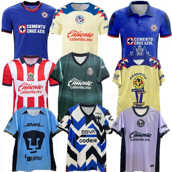 Yeni 24 25 Club America Futbol Formaları 2023 2024 Ölü Atlas Günü Fc Naul Tigres Chivas Guadalajara Xolos Tijuana Cruz Azul Kit