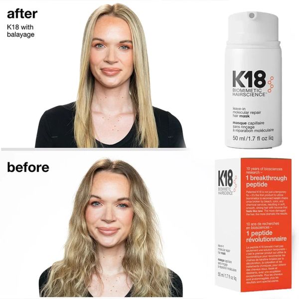 Tratamentos k18 reparação máscara de cabelo danos leavein restauração molecular cabelo macio reparação profunda queratina tratamento do couro cabeludo condição de cuidados com o cabelo