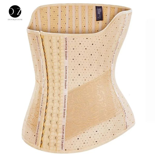 25 osso de aço longo torso látex cintura trainer espartilho corpo shapewear mulheres faja cintas cintura alta cincher emagrecimento barriga bainha 240314