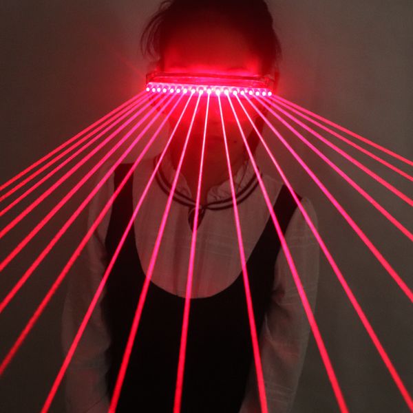 Óculos laser vermelho 650nm para festa, óculos de sol led, 18 peças, influxo de pessoas, palco, vidro piscante, sexy, gogo, show, suprimentos