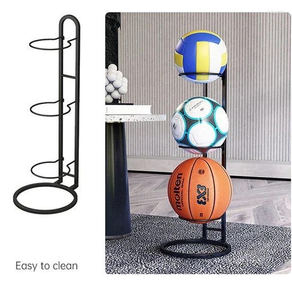 Ganchos interior crianças basquete rack de armazenamento colocar bola cesta de futebol colocado jardim de infância vôlei suporte espaço