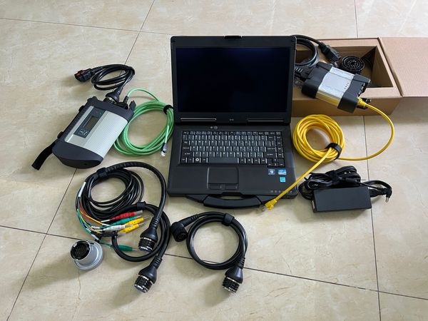 Ferramenta de diagnóstico estrela compacto 4 mb sd c4 para bmw icom próximo 2 em 1 laptop cf53 i5 8g hdd 1tb conjunto completo pronto para usar