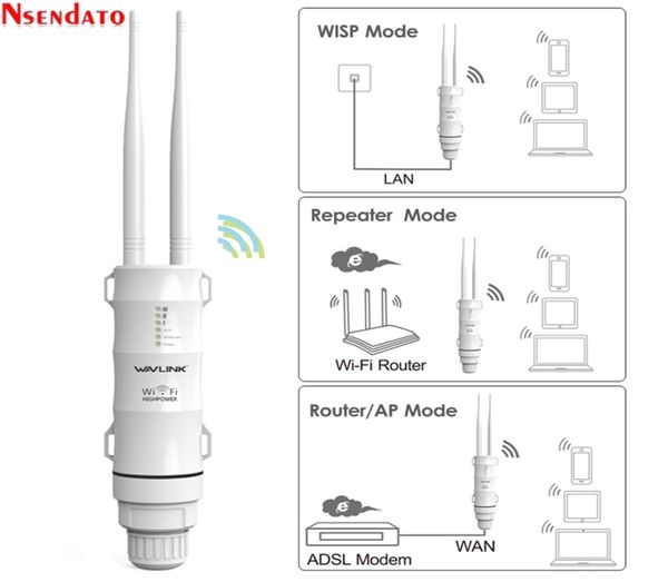 AC600 24G5G Dual Band High Power Outdoor Wetterfester 30db Wireless Wifi RouterAP Repeater Extender 1000mW 15KV Außenantenne 23113027