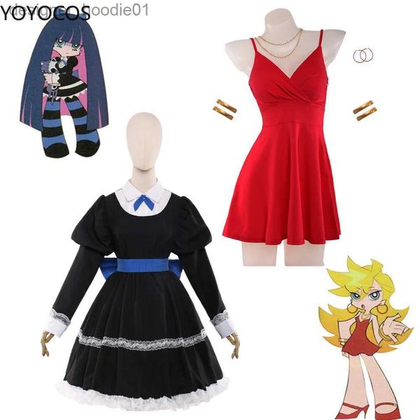 cosplay Trajes de Anime YOYOCOS Anime Roupa íntima e inventário Role Playing Anarchy e Girl Roupa íntima Roupas Fall Strike Lolita Dress e Little Red DressC24320