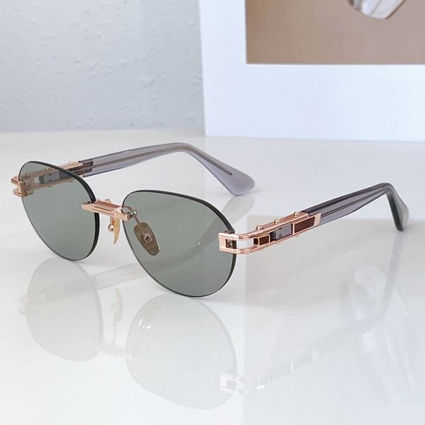 Randlose Sonnenbrille Roségold/Graue Gläser Herren Sommersonnenbrille Sonnenbrille Fashion Shades UV400 Brillen